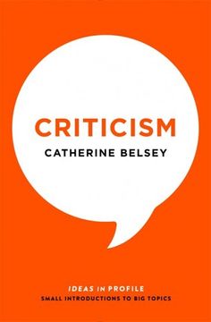 portada Criticism: Ideas in Profile (en Inglés)