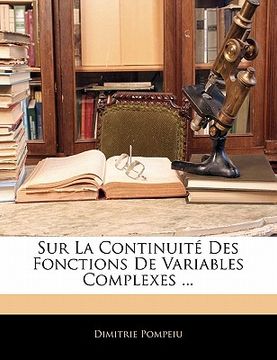 portada Sur La Continuité Des Fonctions De Variables Complexes ... (in French)