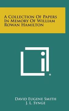 portada A Collection of Papers in Memory of William Rowan Hamilton (en Inglés)