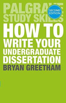 portada How To Write Your Undergraduate Dissertation (palgrave Study Skills)