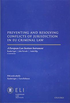 portada Preventing and Resolving Conflicts of Jurisdiction in eu Criminal law (en Inglés)