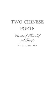 portada Two Chinese Poets: Vignettes of han Life and Thought (en Inglés)