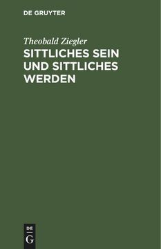 portada Sittliches Sein und Sittliches Werden (en Alemán)