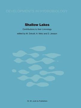 portada Shallow Lakes Contributions to Their Limnology: Proceedings of a Symposium, Held at Illmitz (Austria), September 23-30, 1979 (in English)