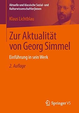 portada Zur Aktualität von Georg Simmel: Einführung in Sein Werk (en Alemán)