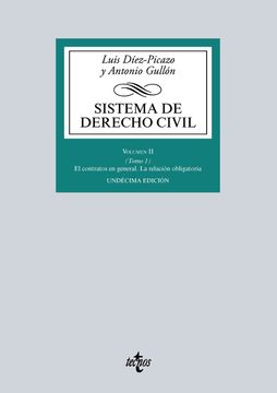 portada Sistema de Derecho Civil: Volumen ii (Tomo 1) el Contrato en General. La Relación Obligatoria (Derecho - Biblioteca Universitaria de Editorial Tecnos) (in Spanish)