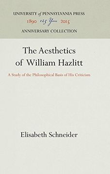 portada The Aesthetics of William Hazlitt: A Study of the Philosophical Basis of his Criticism (en Inglés)