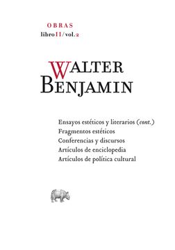 portada walter benjamin: Obras libro II, vol. 2