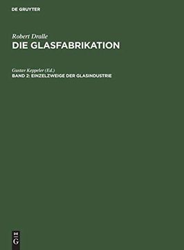 portada Einzelzweige der Glasindustrie (en Alemán)
