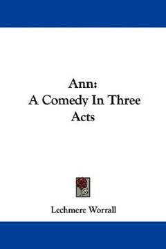portada ann: a comedy in three acts