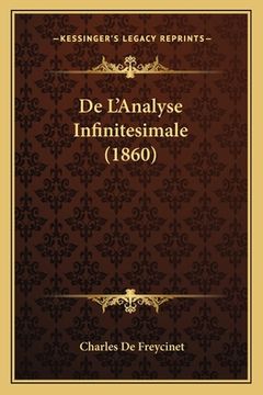 portada De L'Analyse Infinitesimale (1860) (in French)