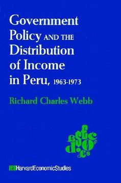 portada government policy and the distribution of income in peru, 1963-1973 (en Inglés)