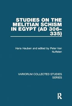 portada Studies on the Melitian Schism in Egypt (Ad 306-335) (in English)