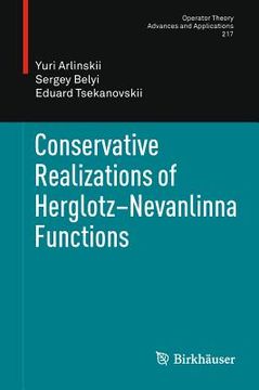 portada conservative realizations of herglotz-nevanlinna functions