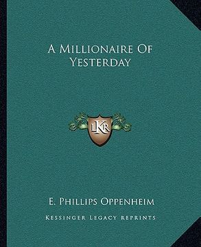 portada a millionaire of yesterday (en Inglés)