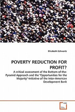 portada poverty reduction for profit? (en Inglés)