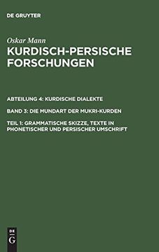 portada Grammatische Skizze, Texte in Phonetischer und Persischer Umschrift (en Alemán)