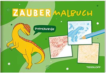 portada Zaubermalbuch. Dinosaurier mit Magischen Zauberseiten (en Alemán)