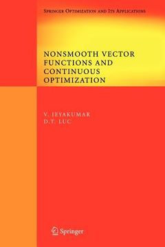 portada nonsmooth vector functions and continuous optimization (en Inglés)