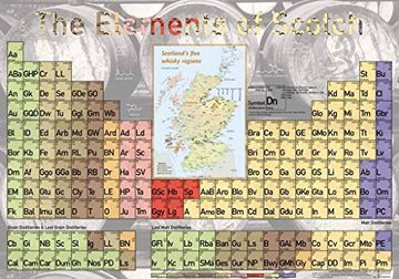 portada The Elements of Scotch - Poster 60X42Cm - Standard Edition: The Whiskylandscape in Overview - Maßstab 1: 3. 000. 000. (en Inglés)