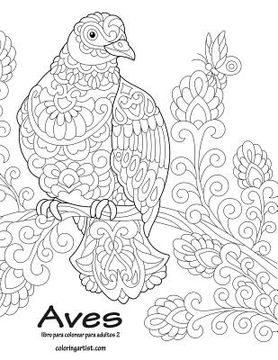 portada Aves libro para colorear para adultos 2