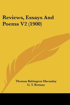 portada reviews, essays and poems v2 (1900) (en Inglés)