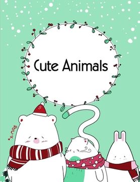 portada Cute Animals: A Coloring Pages with Funny and Adorable Animals Cartoon for Kids, Children, Boys, Girls (in English)