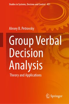 portada Group Verbal Decision Analysis: Theory and Applications (en Inglés)