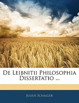 portada de Leibnitii Philosophia Dissertatio ... (en Latin)