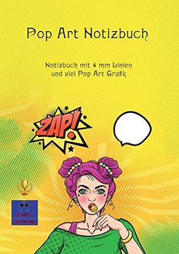 portada Pop art Notizbuch: Notizbuch mit 4 mm Linien und Viel pop art Grafik (in German)