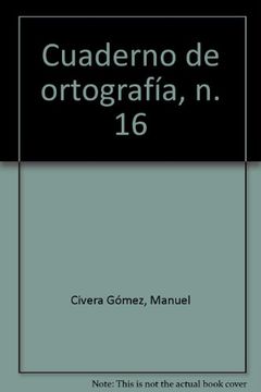 portada cuaderno de ortografía, n. 16