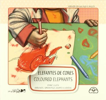 portada Elefantes de Cores / Coloured Elephants (en Gallego, Inglés)