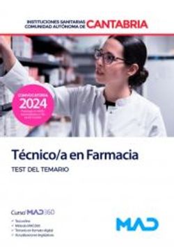 portada Tecnico/A en Farmacia. Instituciones Sanitarias de la Comunidad a Utonoma de Cantabria