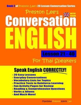 portada Preston Lee's Conversation English For Thai Speakers Lesson 21 - 40 (British Version) (en Inglés)