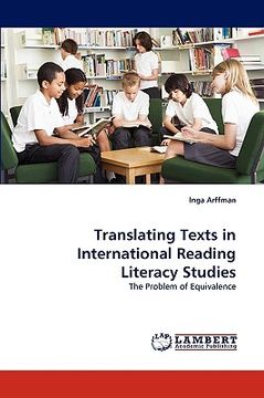 portada translating texts in international reading literacy studies (en Inglés)