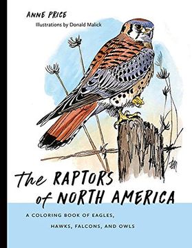 portada The Raptors of North America: A Coloring Book of Eagles, Hawks, Falcons, and Owls (Barbara Guth Worlds of Wonder Science Series for Young Readers) 
