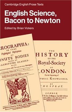 portada English Science: Bacon to Newton Paperback (Cambridge English Prose Texts) 