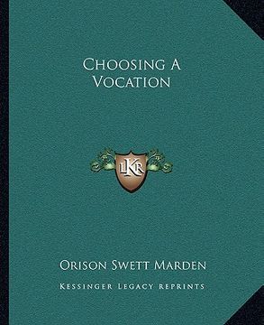portada choosing a vocation (en Inglés)