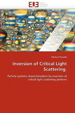 portada inversion of critical light scattering. (en Inglés)