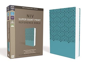 portada Niv, Super Giant Print Reference Bible, Imitation Leather, Blue, red Letter Edition (en Inglés)