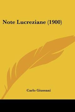 portada note lucreziane (1900) (en Inglés)