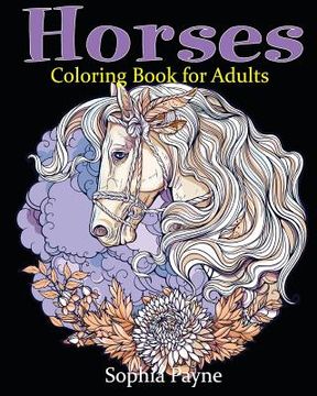 portada Horses Coloring Book for Adults (in English)