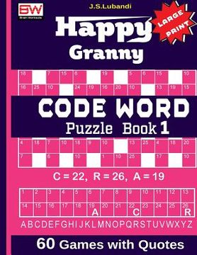 portada Happy Granny (Code Word) Puzzle Book (in English)