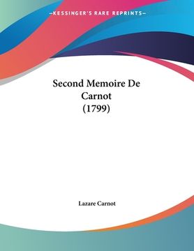 portada Second Memoire De Carnot (1799) (en Francés)