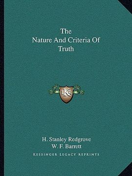 portada the nature and criteria of truth (en Inglés)