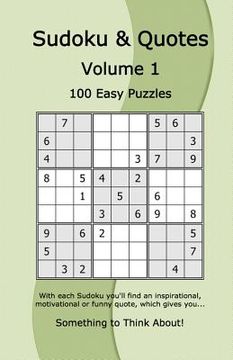 portada Sudoku & Quotes Volume 1: 100 Easy Puzzles (in English)