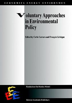 portada voluntary approaches in environmental policy (in English)