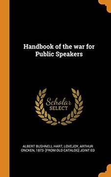 portada Handbook of the war for Public Speakers 