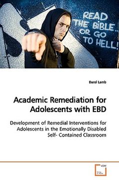 portada academic remediation for adolescents with ebd (en Inglés)