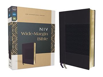 portada Niv, Wide Margin Bible, Leathersoft, Navy, red Letter, Comfort Print (en Inglés)